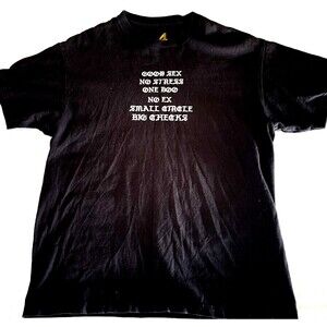 4 Hunnid Good Sex Black Tee White Graphics Men’s Size Large Streetwear Skatewear